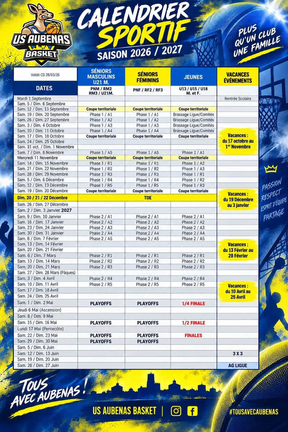 Calendrier Général