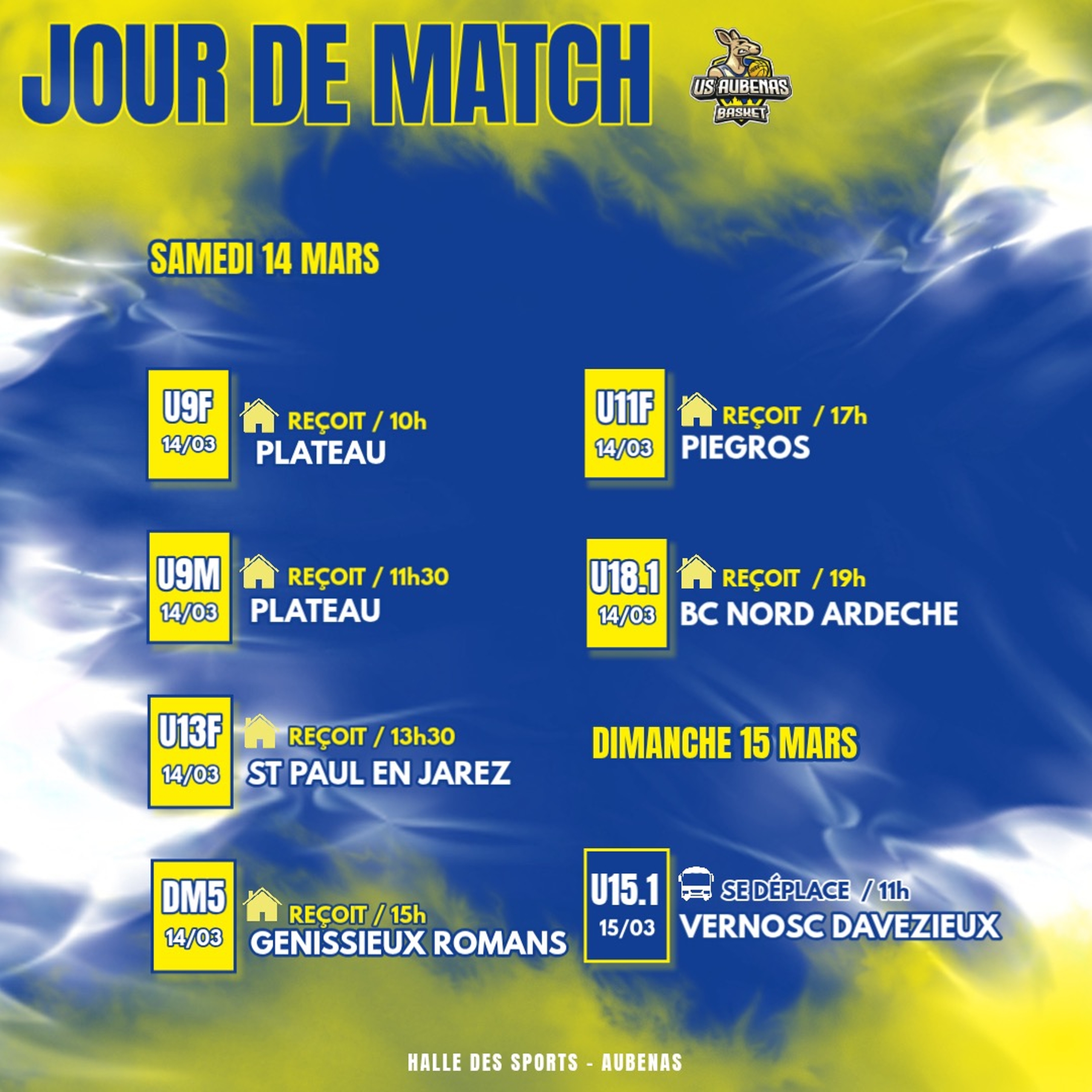 Sam 14 et dim 15 MARS