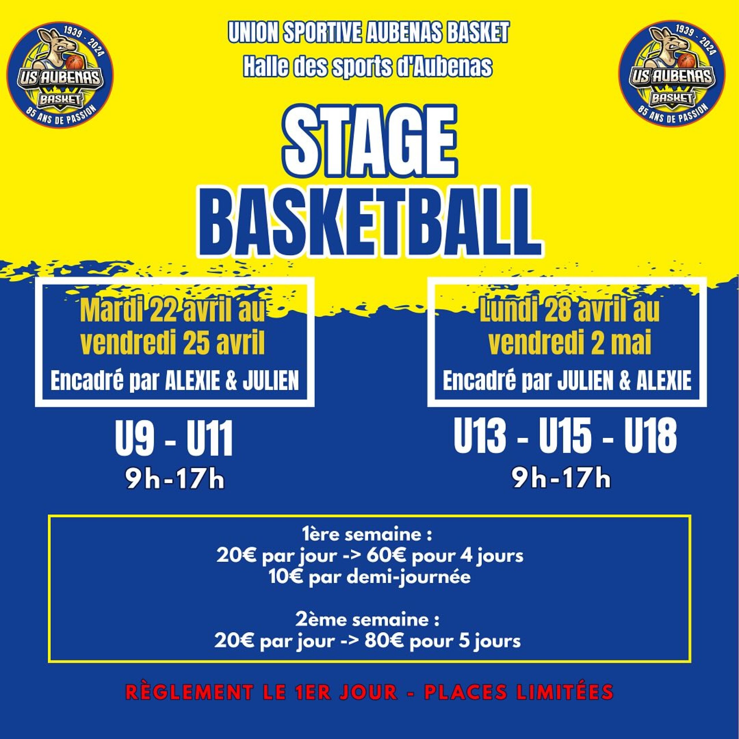 stage basketball aubenas
