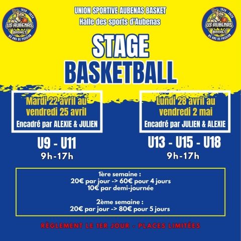 stage basketball aubenas